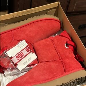 UGG Vibrant Red Suede Boots
